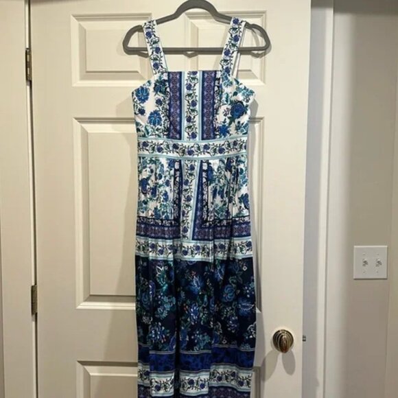 Shoshanna Almma midi dress in blue size 2 - Picture 6 of 9